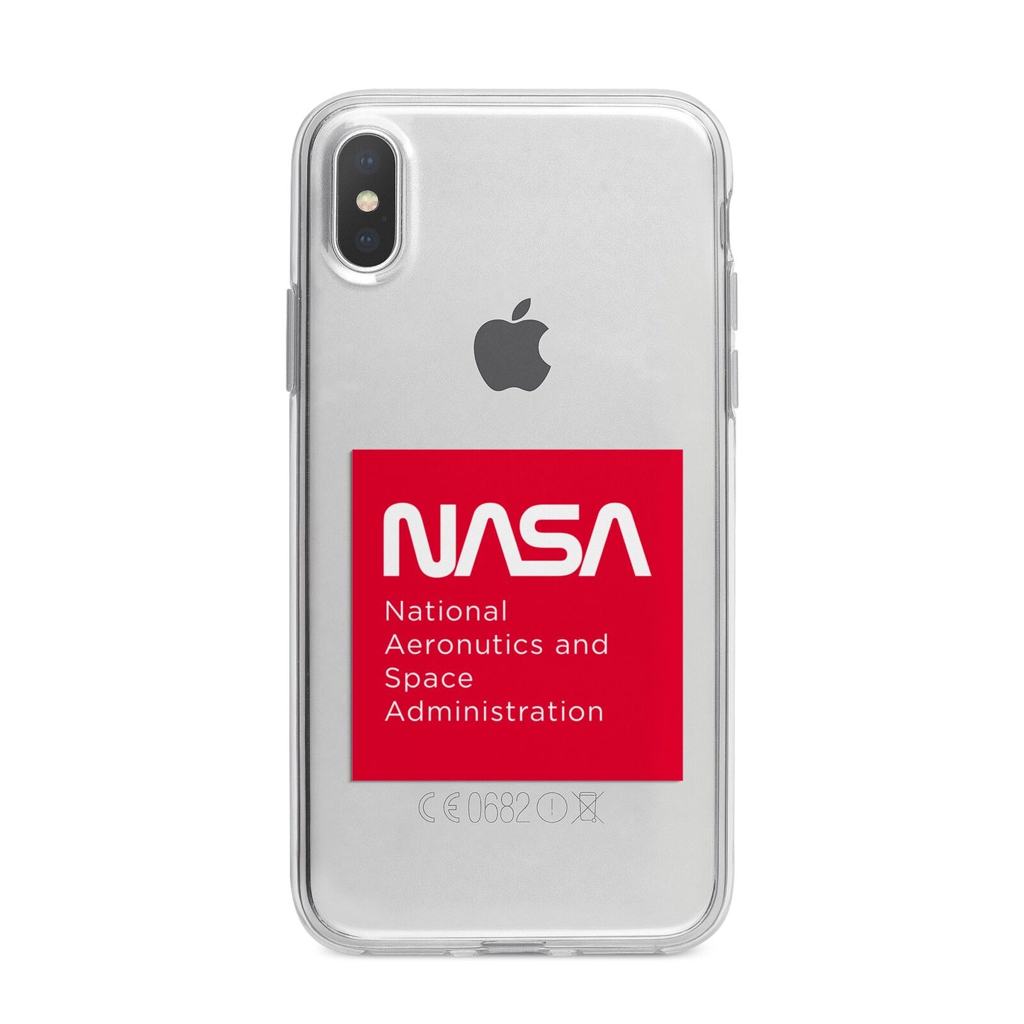 NASA The Worm Box iPhone X Bumper Case on Silver iPhone Alternative Image 1