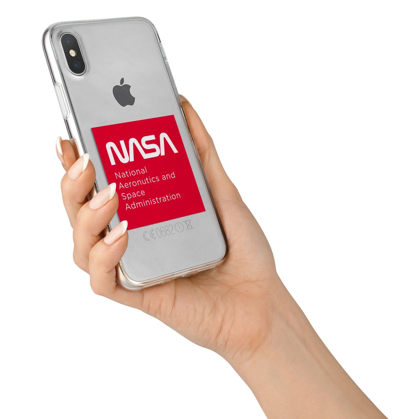 NASA The Worm Box iPhone X Bumper Case on Silver iPhone Alternative Image 2