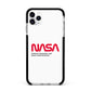 NASA The Worm Logo Apple iPhone 11 Pro Max in Silver with Black Impact Case