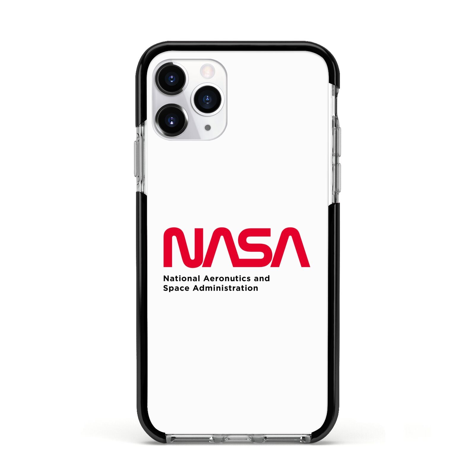 NASA The Worm Logo Apple iPhone 11 Pro in Silver with Black Impact Case