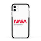 NASA The Worm Logo Apple iPhone 11 in White with Black Impact Case