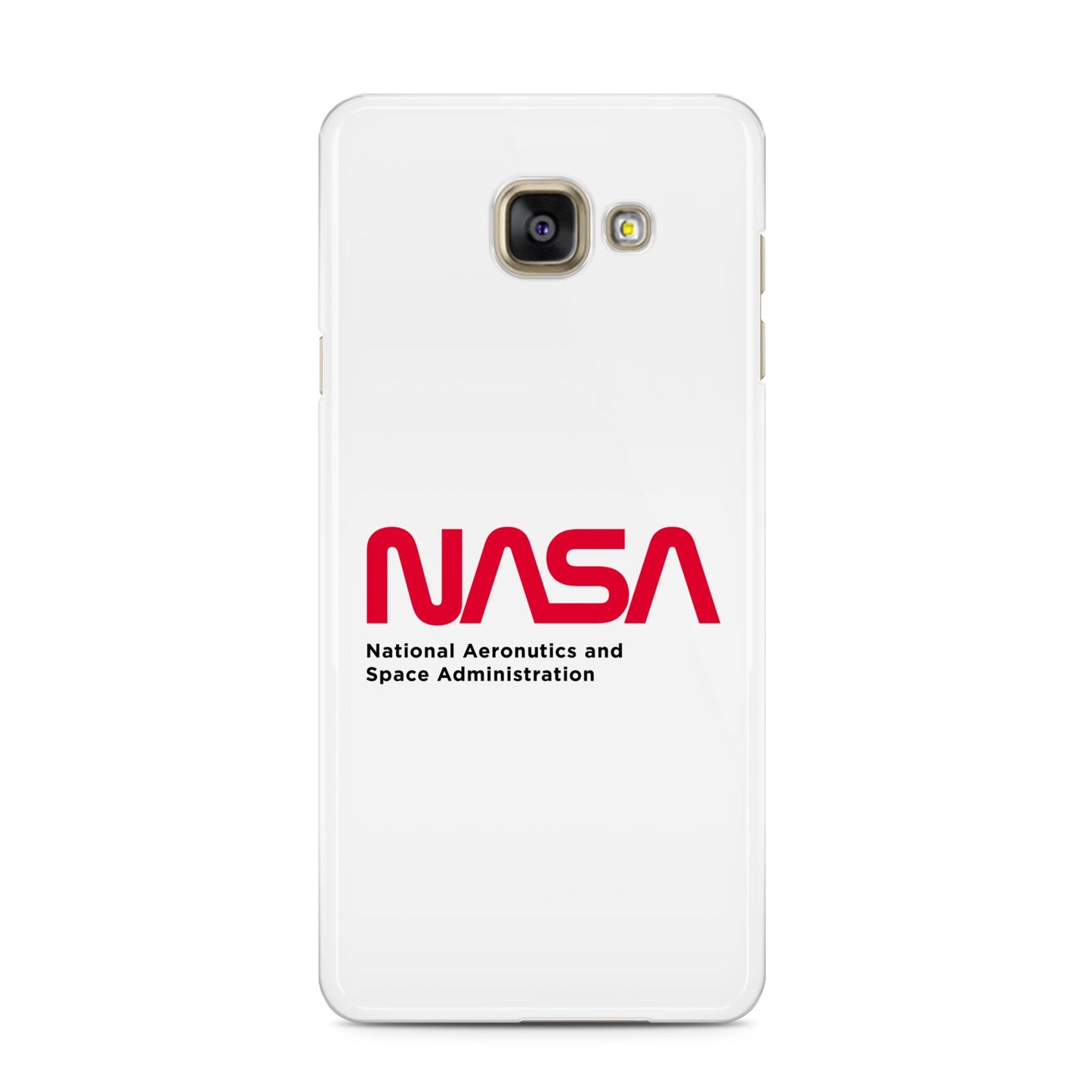 NASA The Worm Logo Samsung Galaxy A3 2016 Case on gold phone