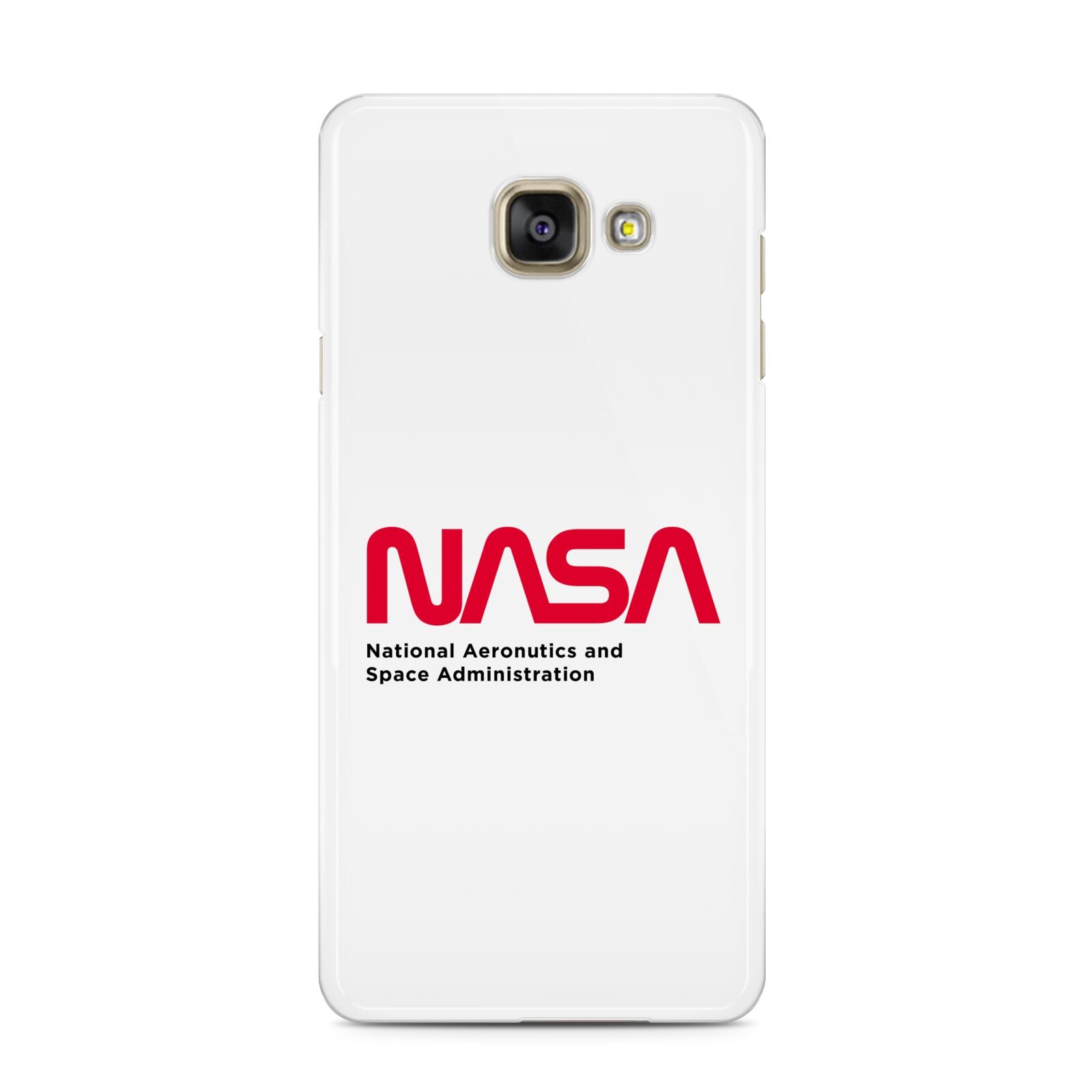 NASA The Worm Logo Samsung Galaxy A3 2016 Case on gold phone