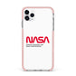NASA The Worm Logo iPhone 11 Pro Max Impact Pink Edge Case