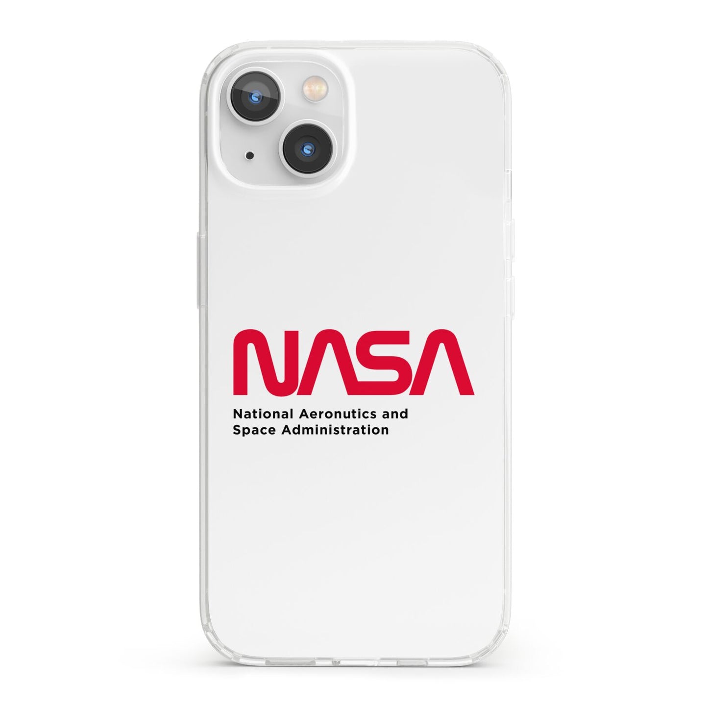 NASA The Worm Logo iPhone 13 Clear Bumper Case