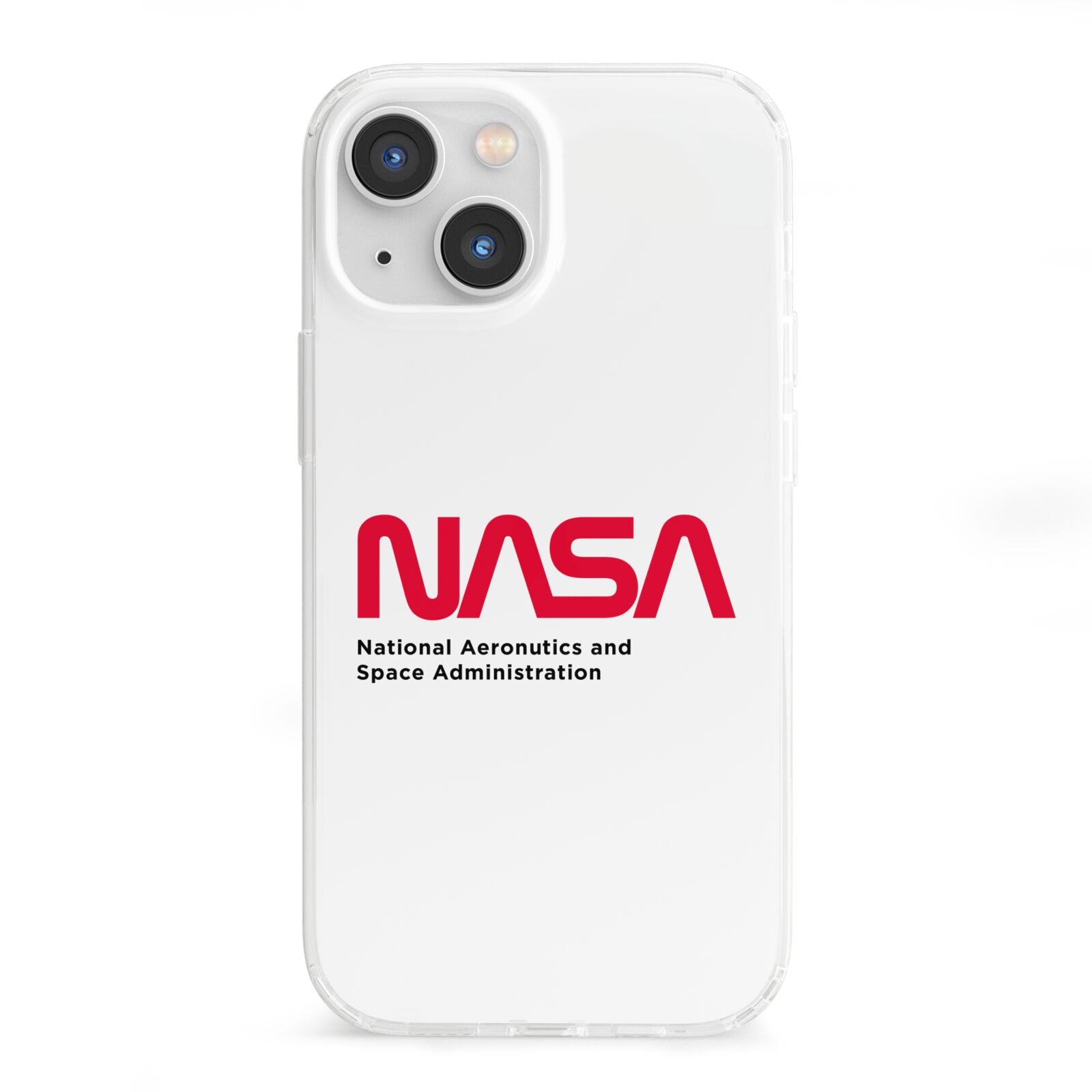NASA The Worm Logo iPhone 13 Mini Clear Bumper Case