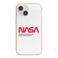NASA The Worm Logo iPhone 13 Mini TPU Impact Case with Pink Edges
