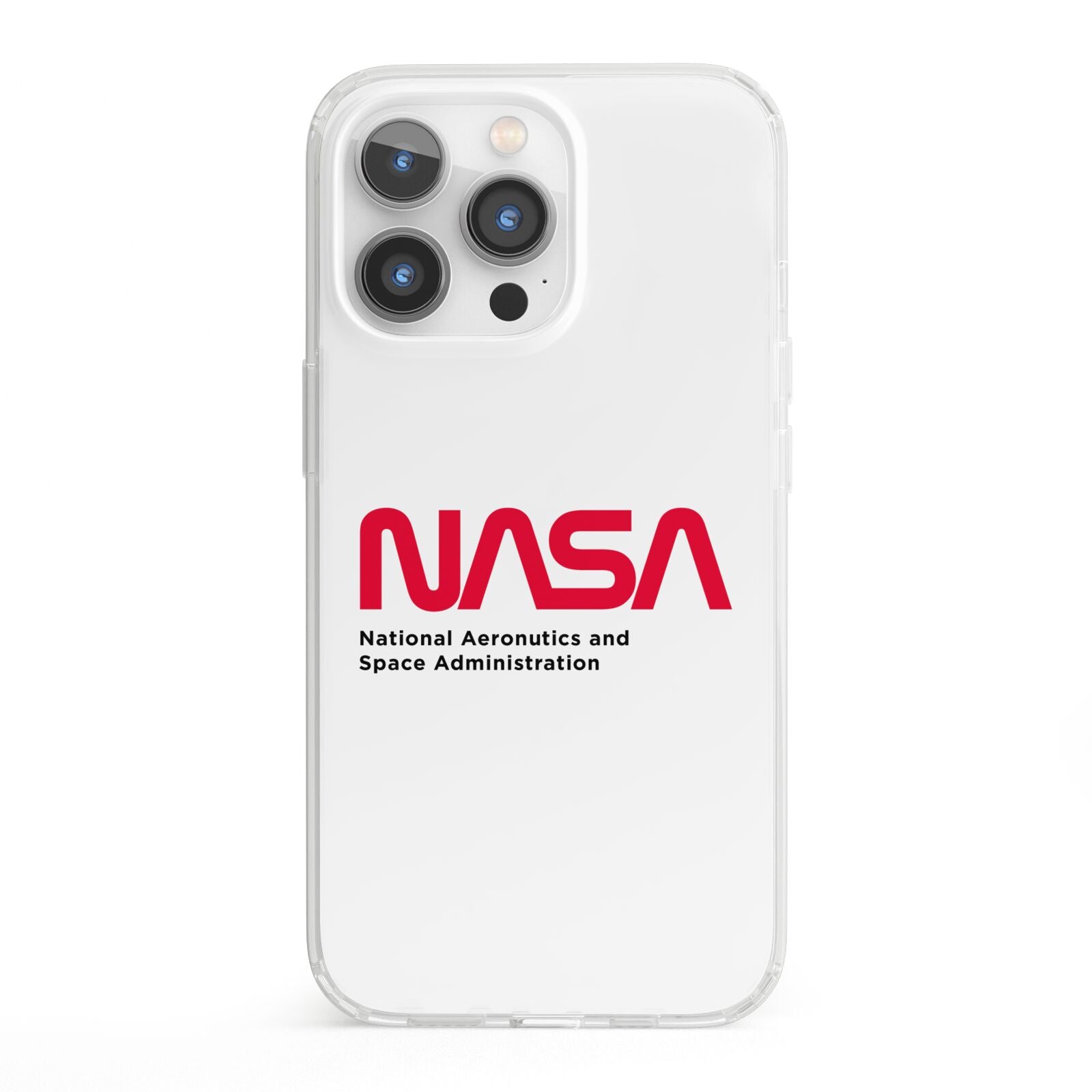 NASA The Worm Logo iPhone 13 Pro Clear Bumper Case