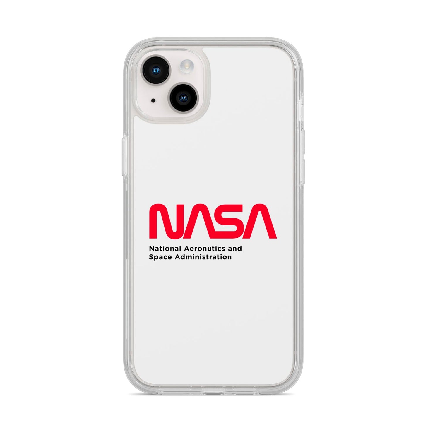NASA The Worm Logo iPhone 14 Plus Clear Tough Case Starlight