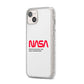NASA The Worm Logo iPhone 14 Plus Glitter Tough Case Starlight Angled Image