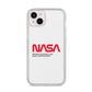 NASA The Worm Logo iPhone 14 Plus Glitter Tough Case Starlight