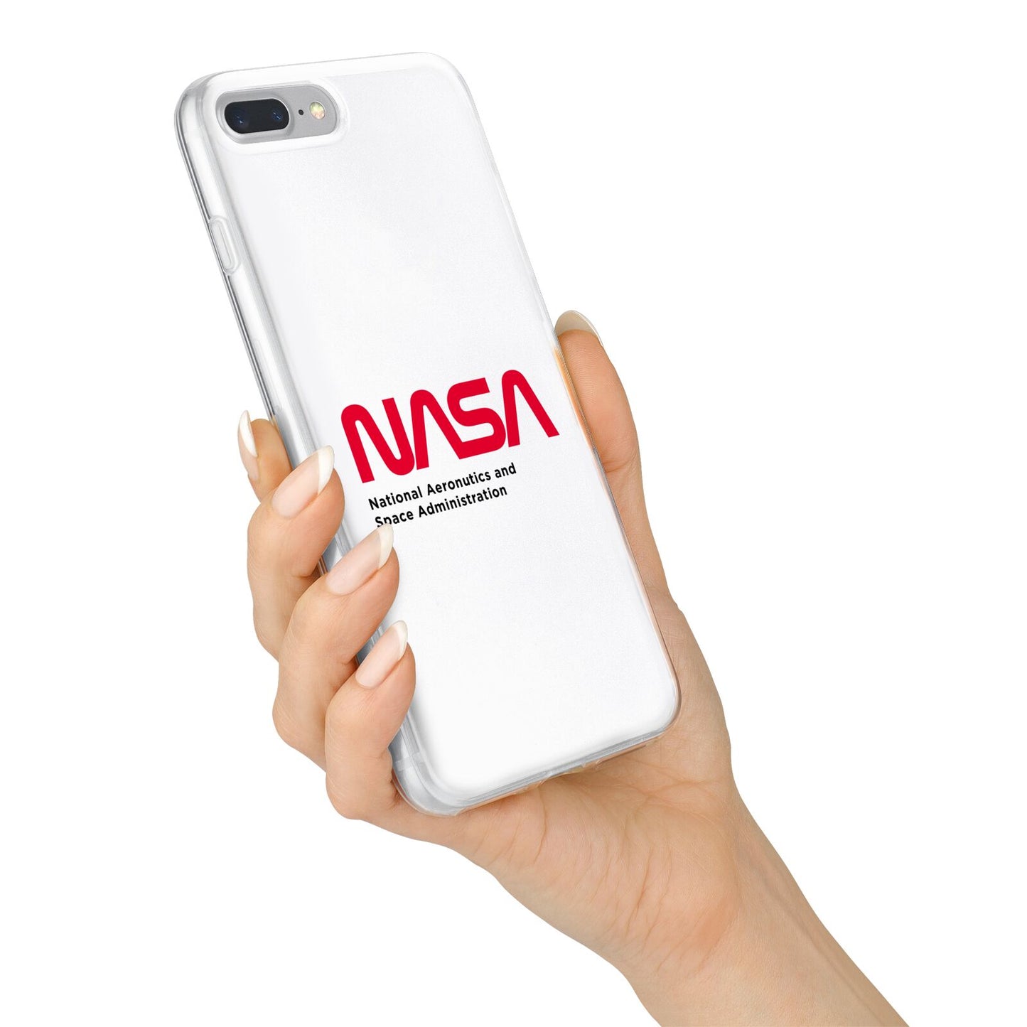 NASA The Worm Logo iPhone 7 Plus Bumper Case on Silver iPhone Alternative Image