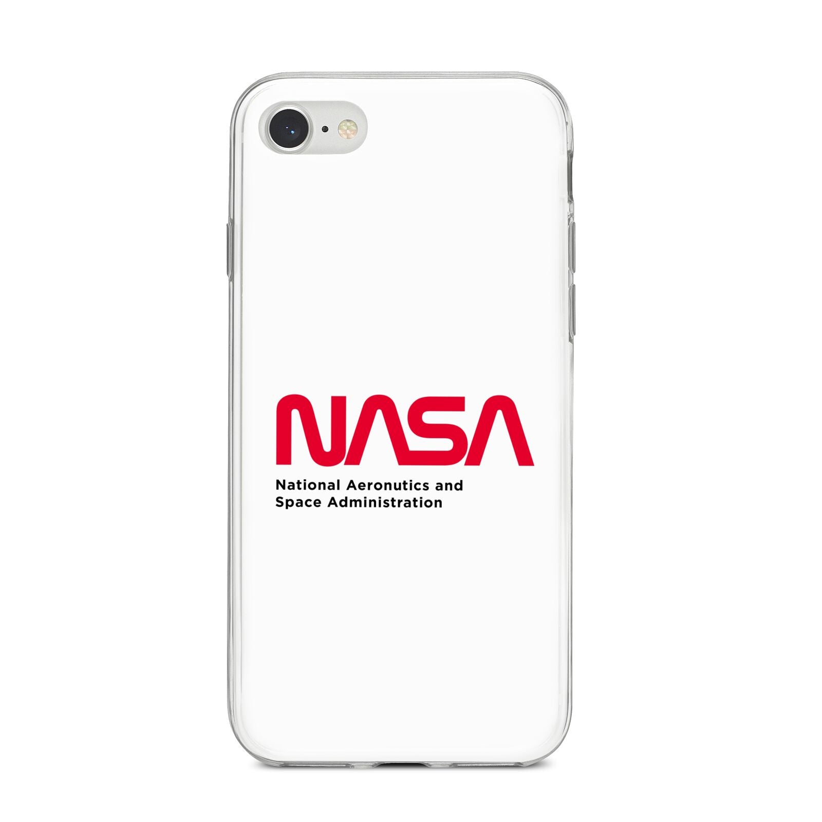 NASA The Worm Logo iPhone 8 Bumper Case on Silver iPhone