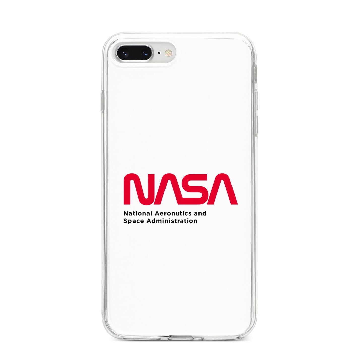 NASA The Worm Logo iPhone 8 Plus Bumper Case on Silver iPhone