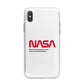 NASA The Worm Logo iPhone X Bumper Case on Silver iPhone Alternative Image 1