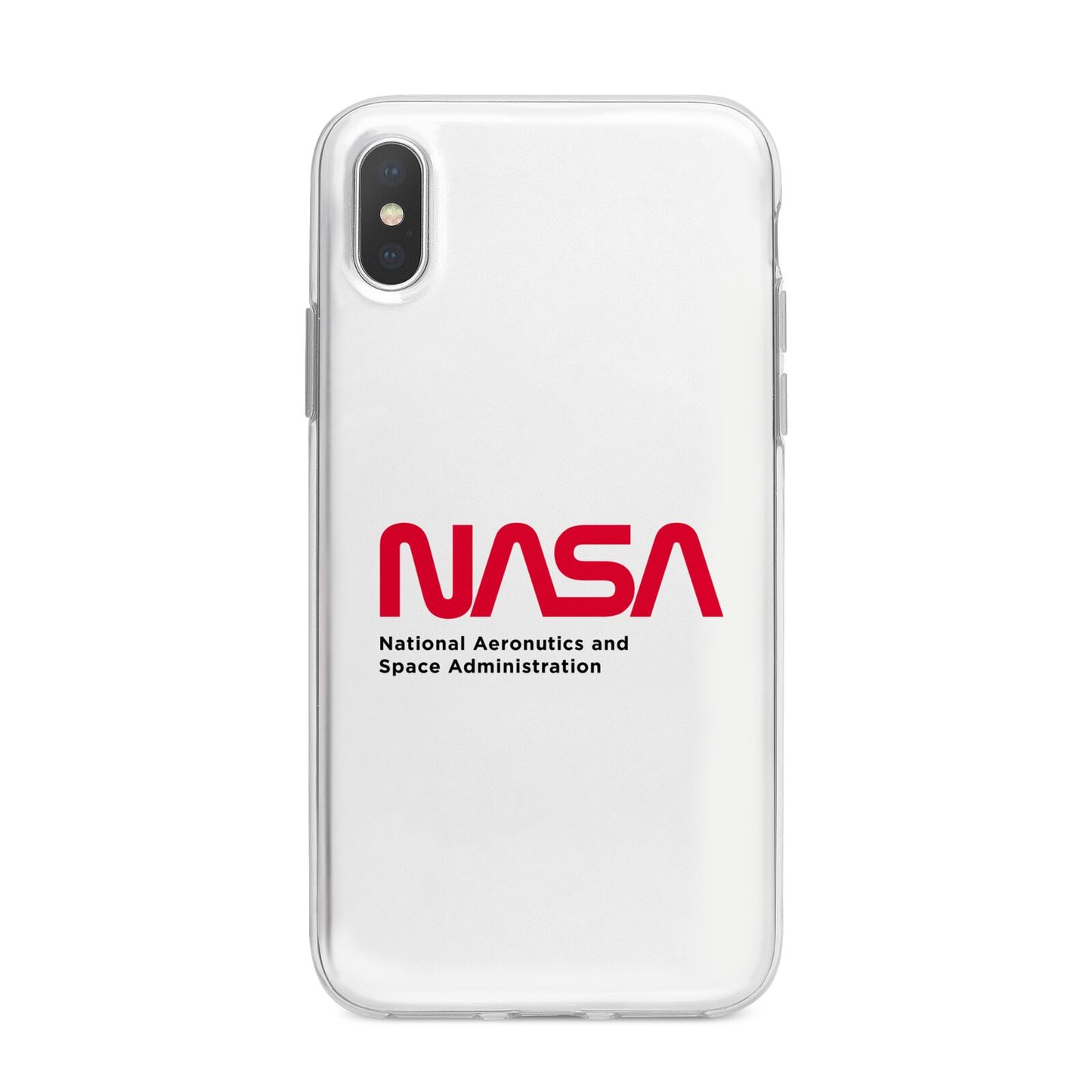 NASA The Worm Logo iPhone X Bumper Case on Silver iPhone Alternative Image 1