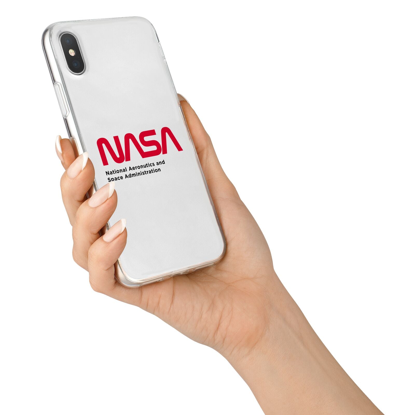 NASA The Worm Logo iPhone X Bumper Case on Silver iPhone Alternative Image 2