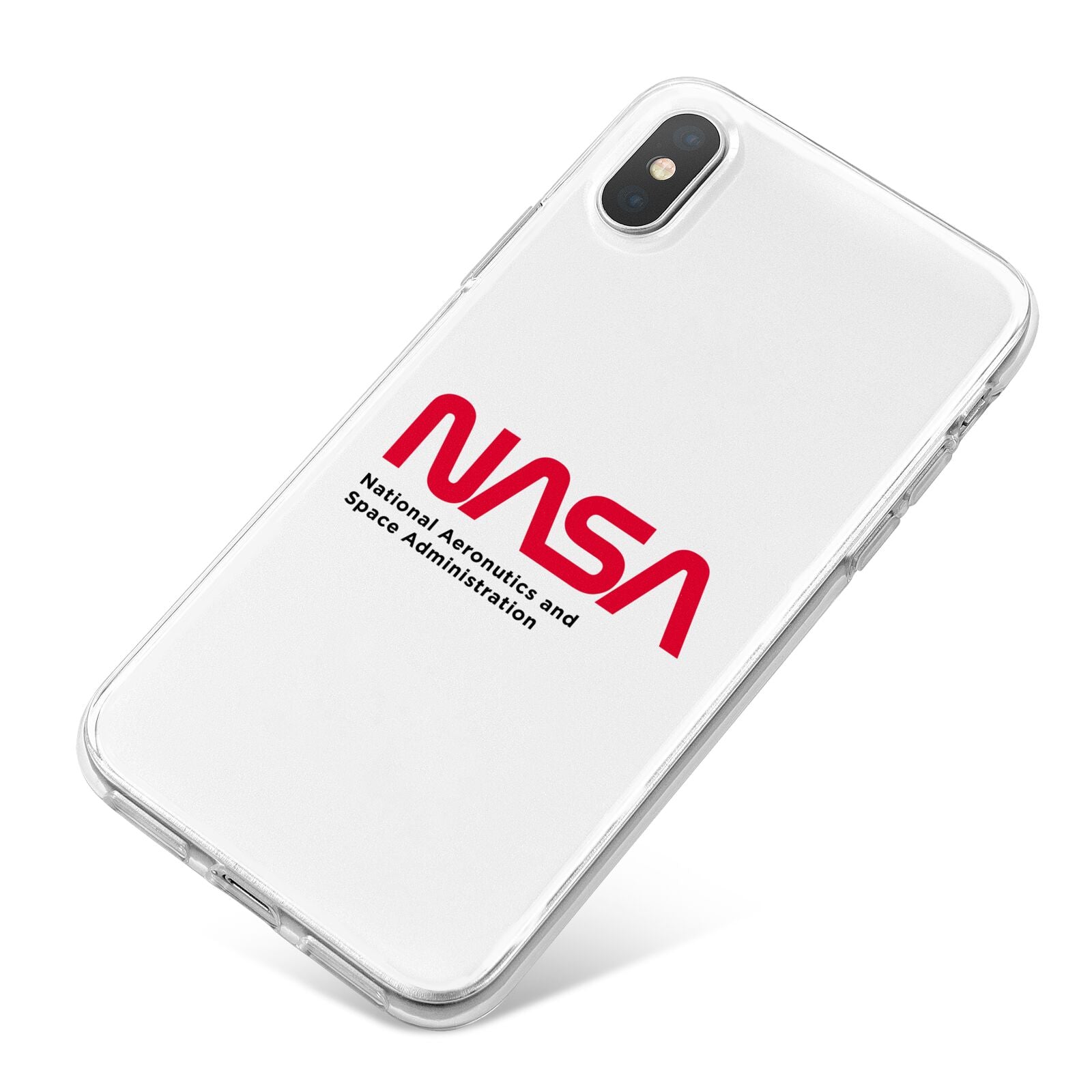NASA The Worm Logo iPhone X Bumper Case on Silver iPhone