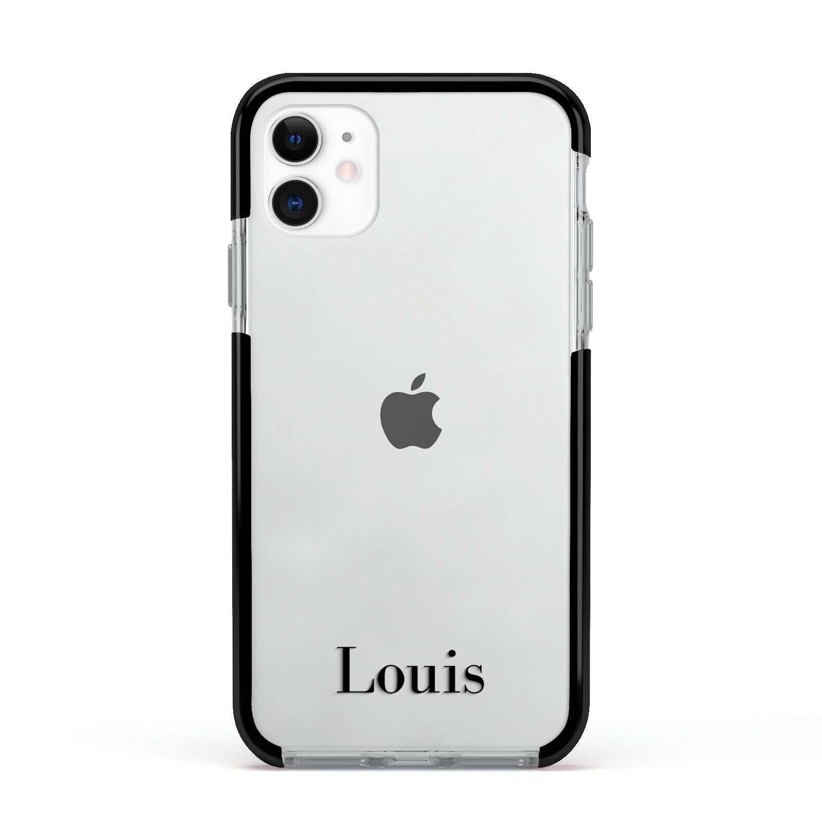 Name Apple iPhone 11 in White with Black Impact Case