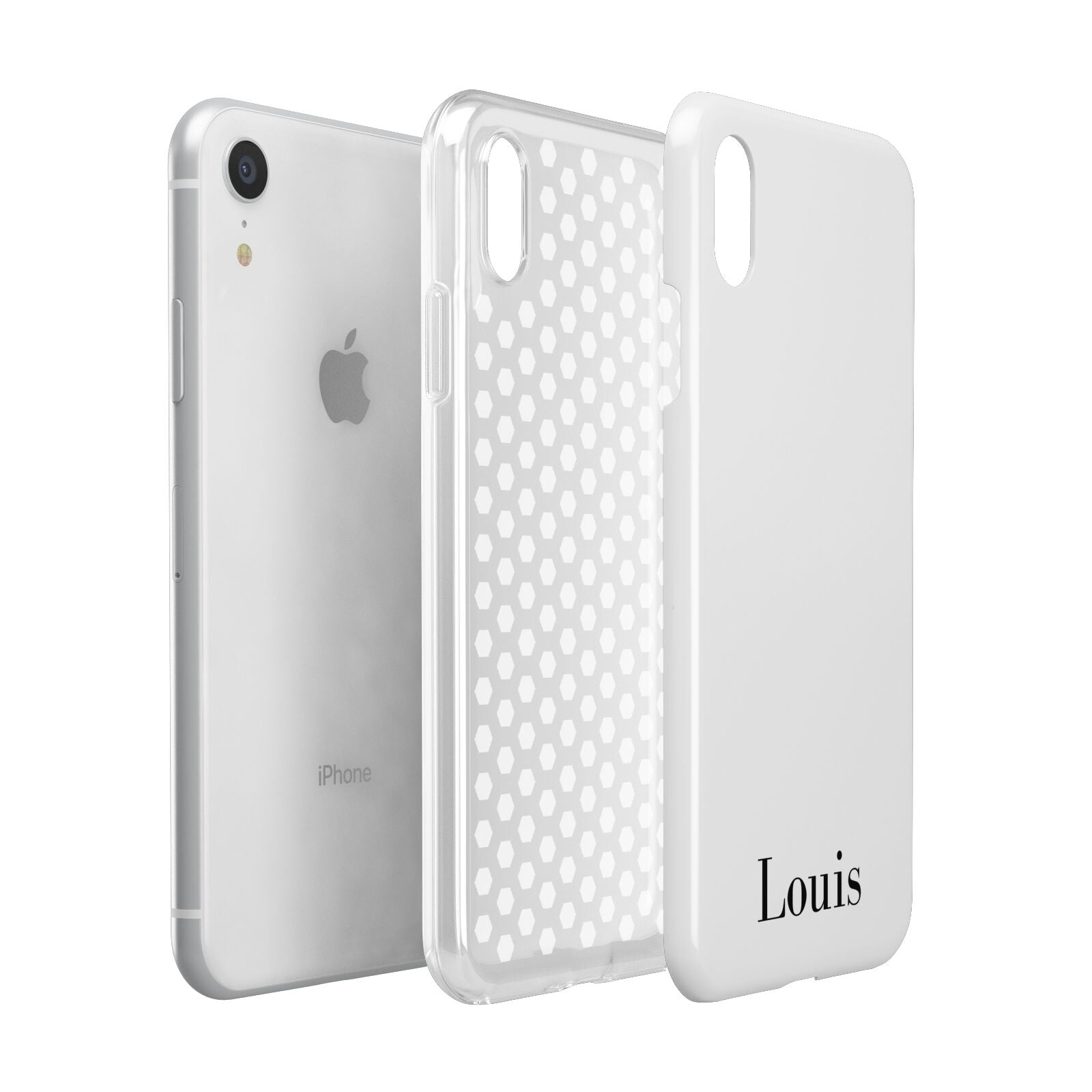 Name Apple iPhone XR White 3D Tough Case Expanded view