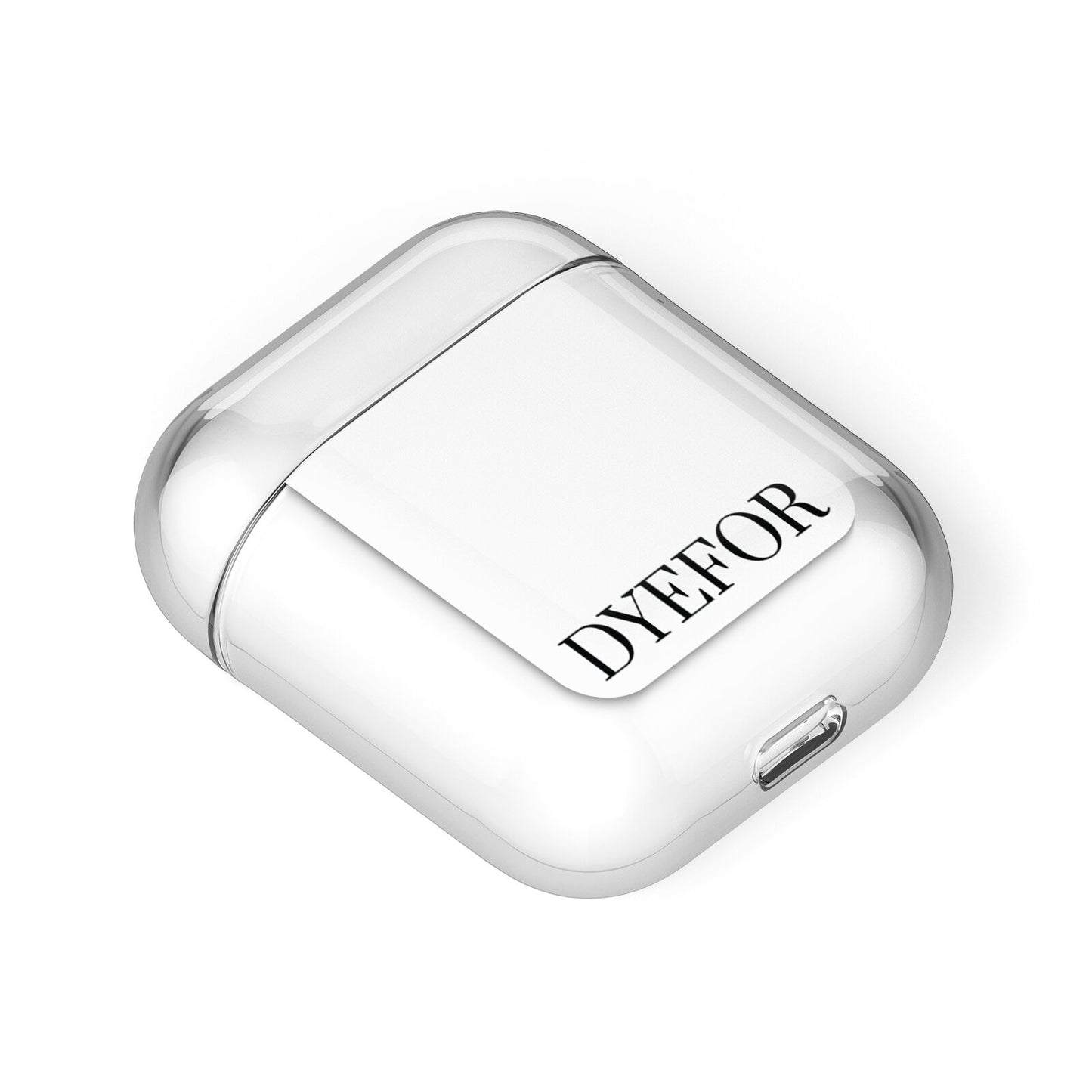 Name Personalised White AirPods Case Laid Flat