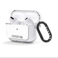 Name Personalised White AirPods Clear Case 3rd Gen Side Image