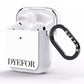 Name Personalised White AirPods Clear Case Side Image