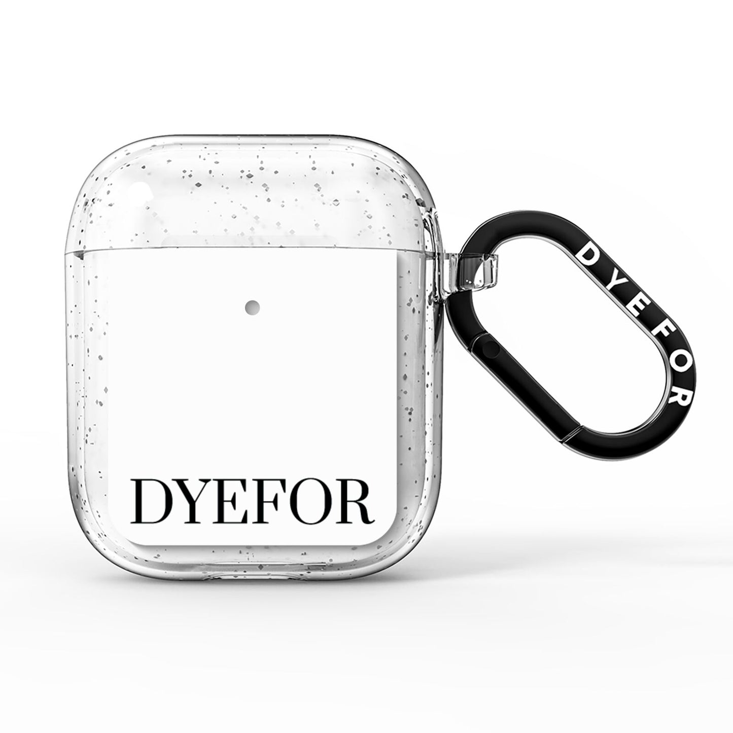 Name Personalised White AirPods Glitter Case