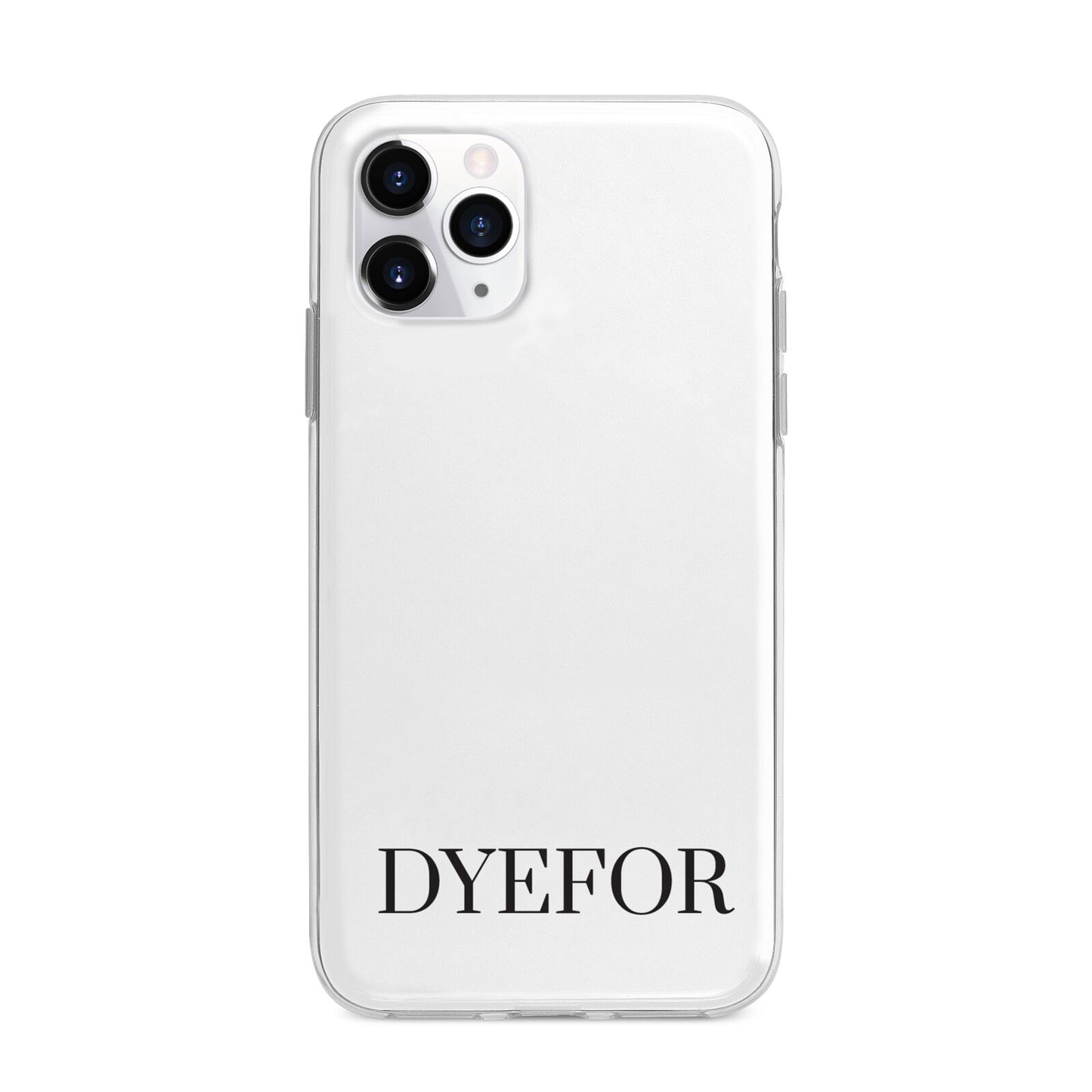 Name Personalised White Apple iPhone 11 Pro in Silver with Bumper Case