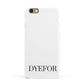 Name Personalised White Apple iPhone 6 3D Snap Case