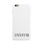 Name Personalised White Apple iPhone 6 Plus 3D Tough Case