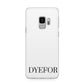 Name Personalised White Samsung Galaxy S9 Case