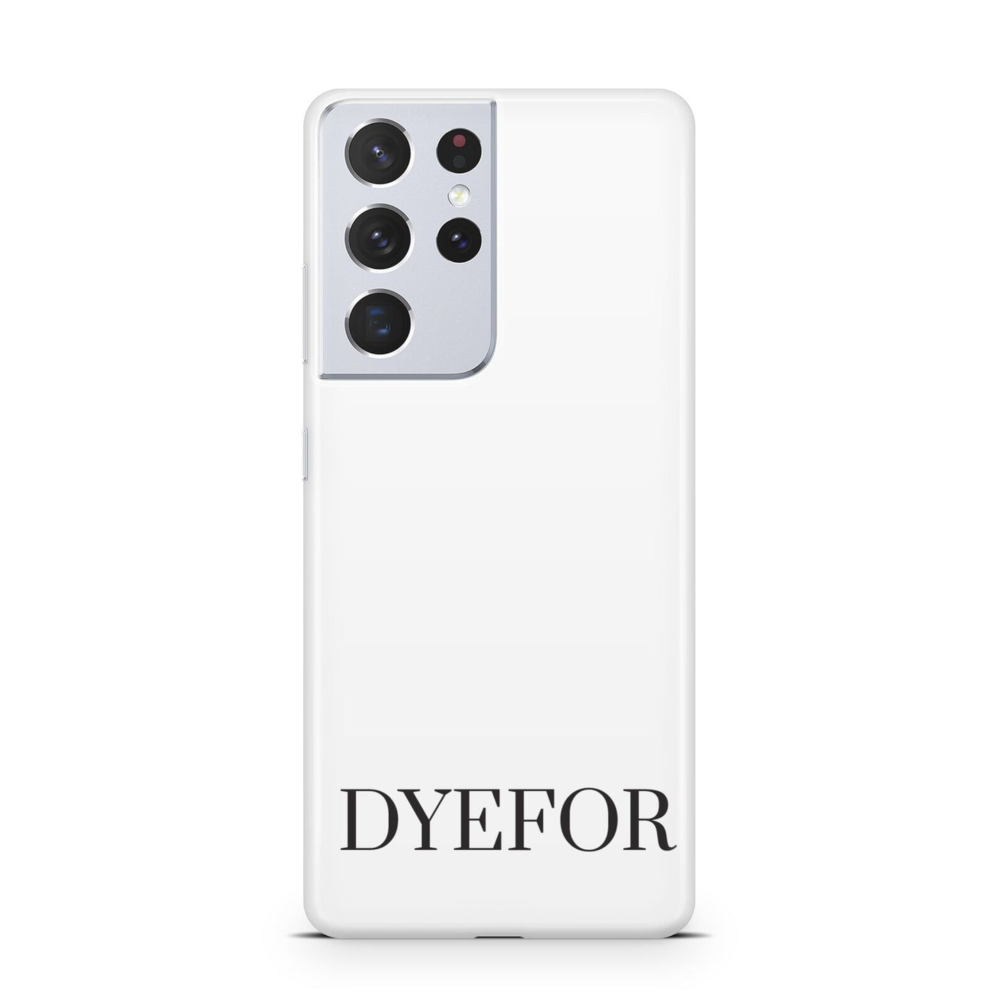 Name Personalised White Samsung S21 Ultra Case