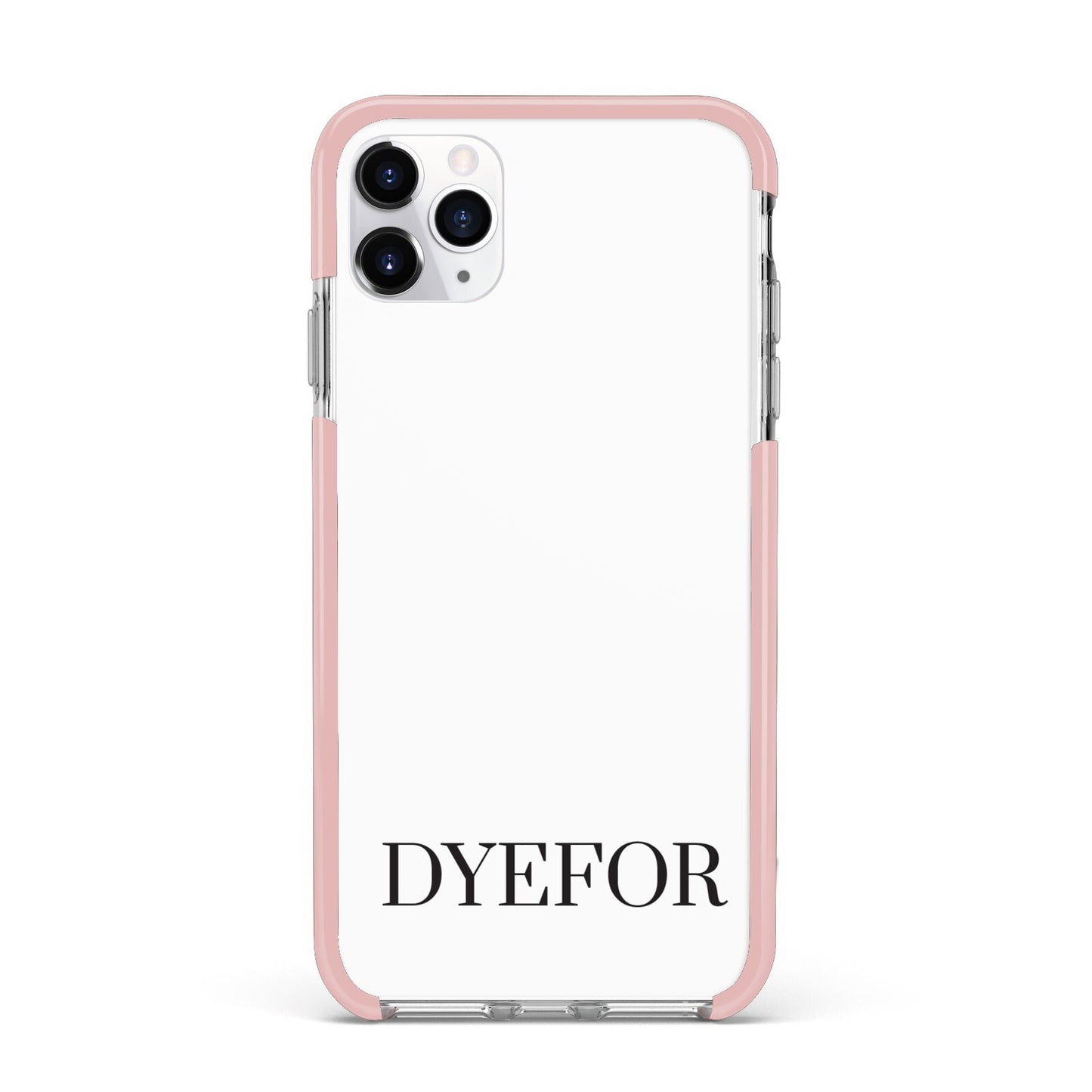 Name Personalised White iPhone 11 Pro Max Impact Pink Edge Case