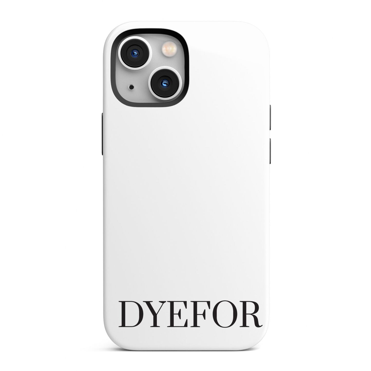 Name Personalised White iPhone 13 Mini Full Wrap 3D Tough Case
