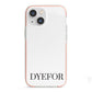 Name Personalised White iPhone 13 Mini TPU Impact Case with Pink Edges