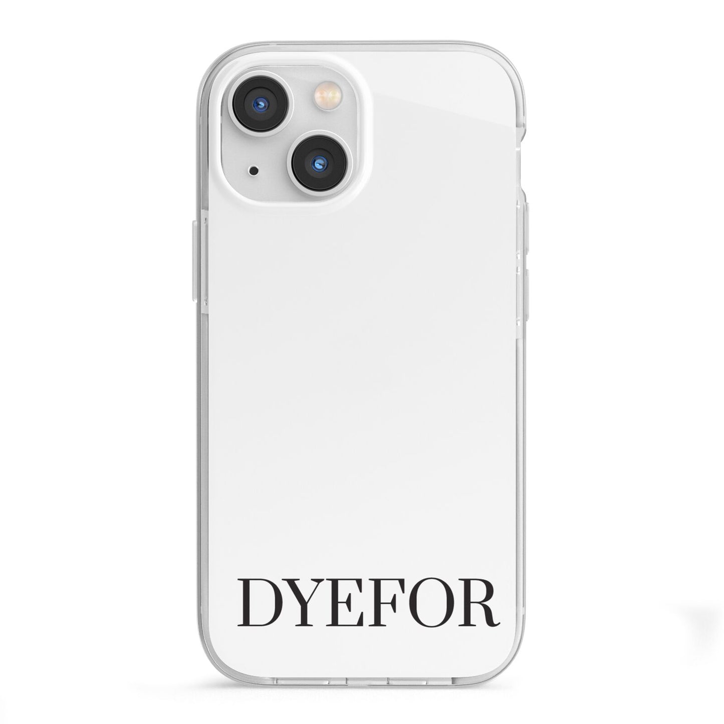 Name Personalised White iPhone 13 Mini TPU Impact Case with White Edges
