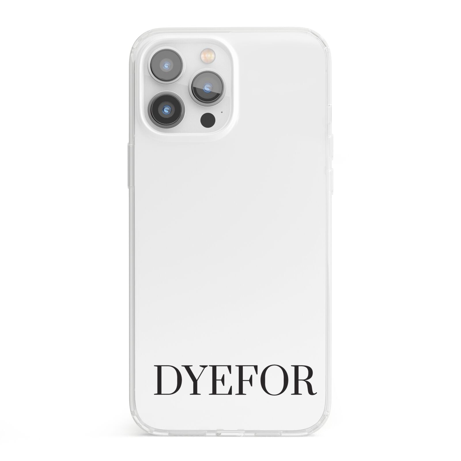 Name Personalised White iPhone 13 Pro Max Clear Bumper Case