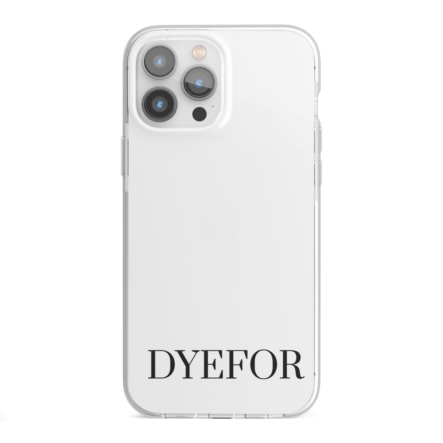 Name Personalised White iPhone 13 Pro Max TPU Impact Case with White Edges
