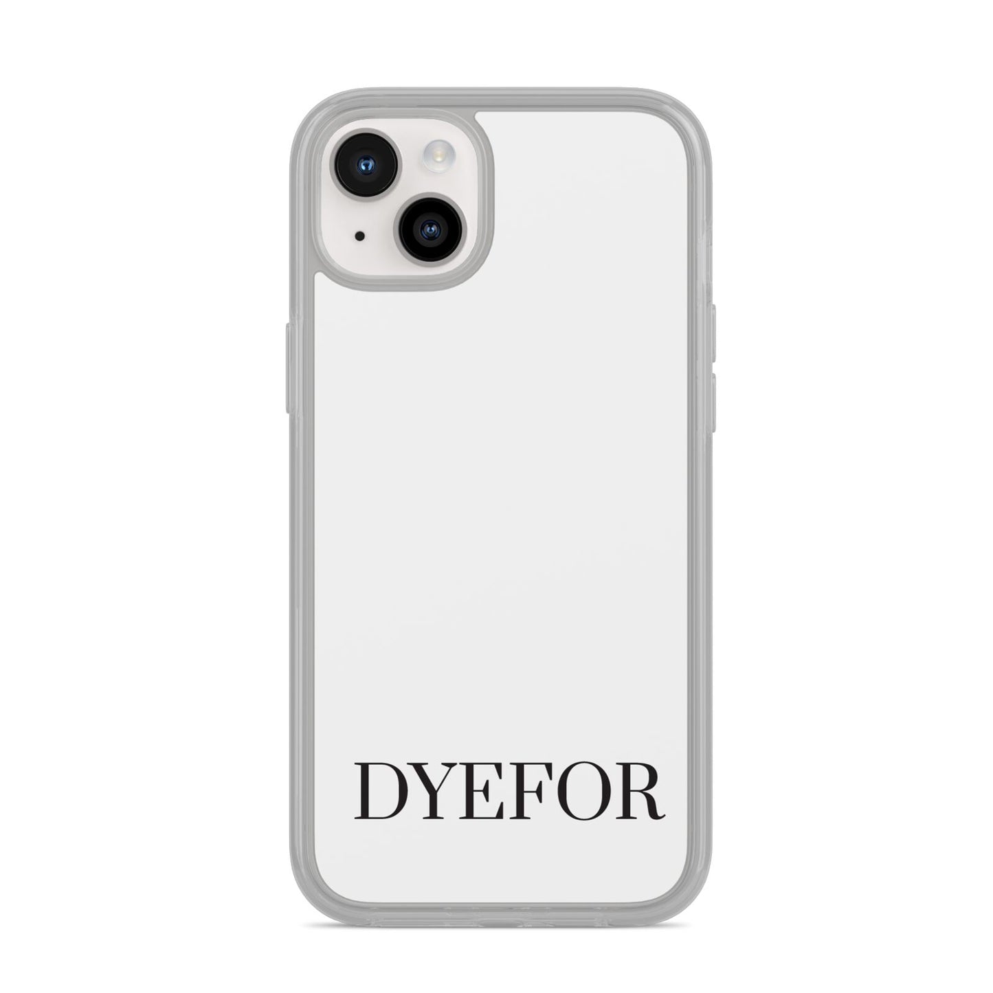 Name Personalised White iPhone 14 Plus Clear Tough Case Starlight