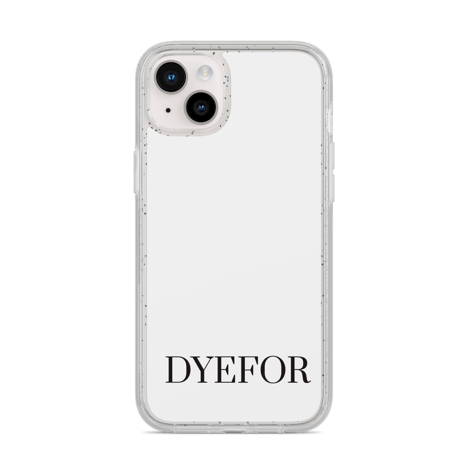 Name Personalised White iPhone 14 Plus Glitter Tough Case Starlight