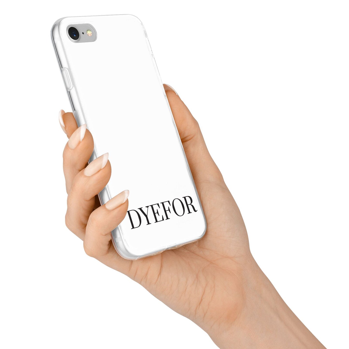 Name Personalised White iPhone 7 Bumper Case on Silver iPhone Alternative Image