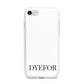 Name Personalised White iPhone 7 Bumper Case on Silver iPhone