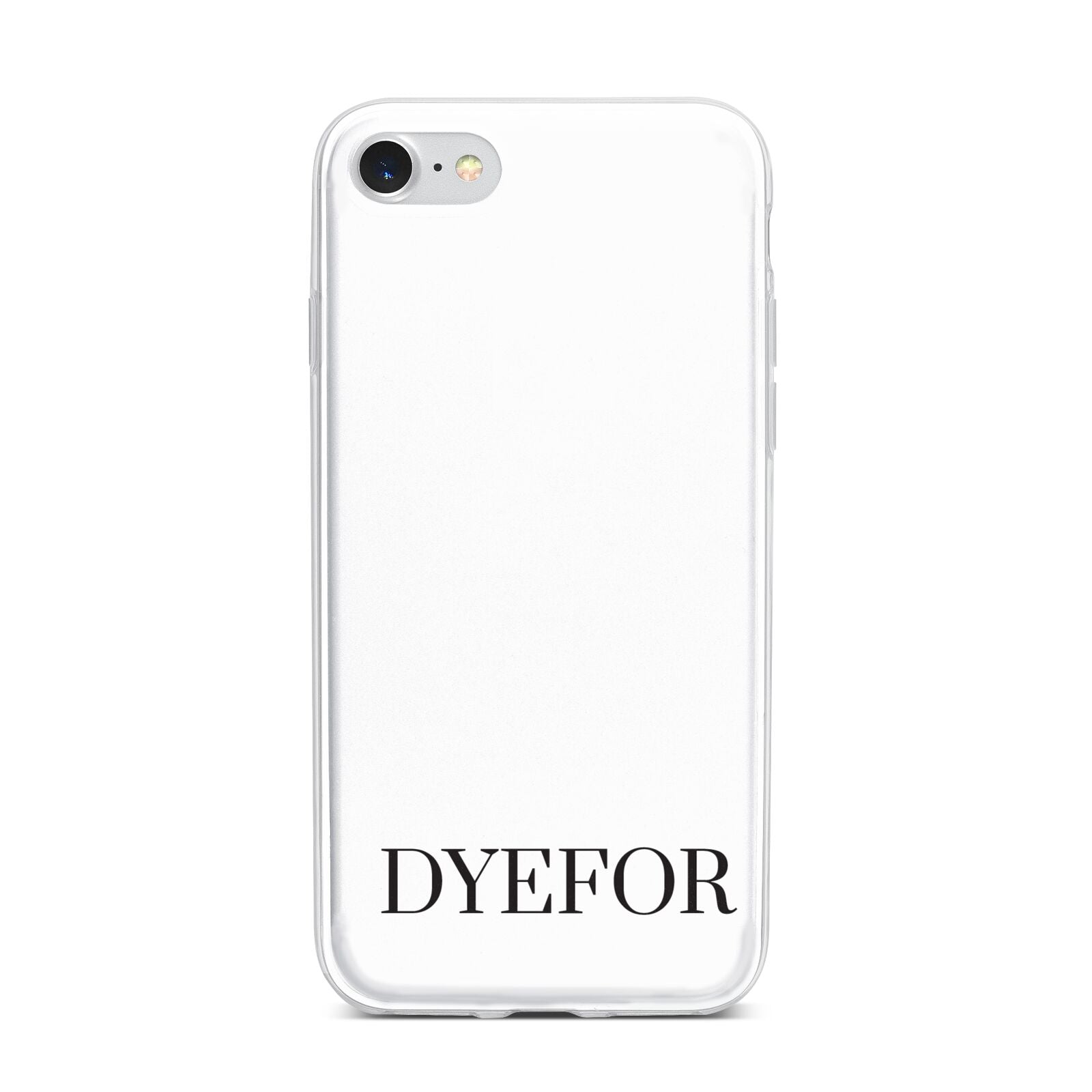 Name Personalised White iPhone 7 Bumper Case on Silver iPhone