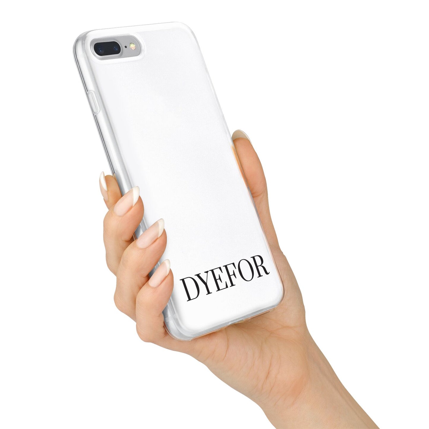 Name Personalised White iPhone 7 Plus Bumper Case on Silver iPhone Alternative Image