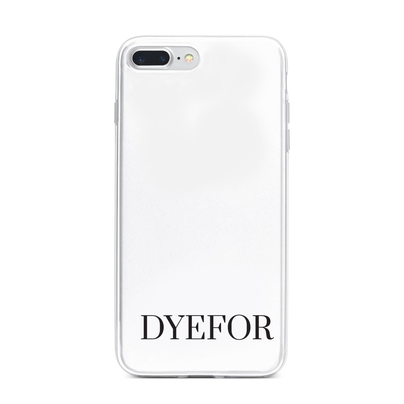 Name Personalised White iPhone 7 Plus Bumper Case on Silver iPhone