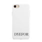 Name Personalised White iPhone 8 3D Tough Case on Gold Phone