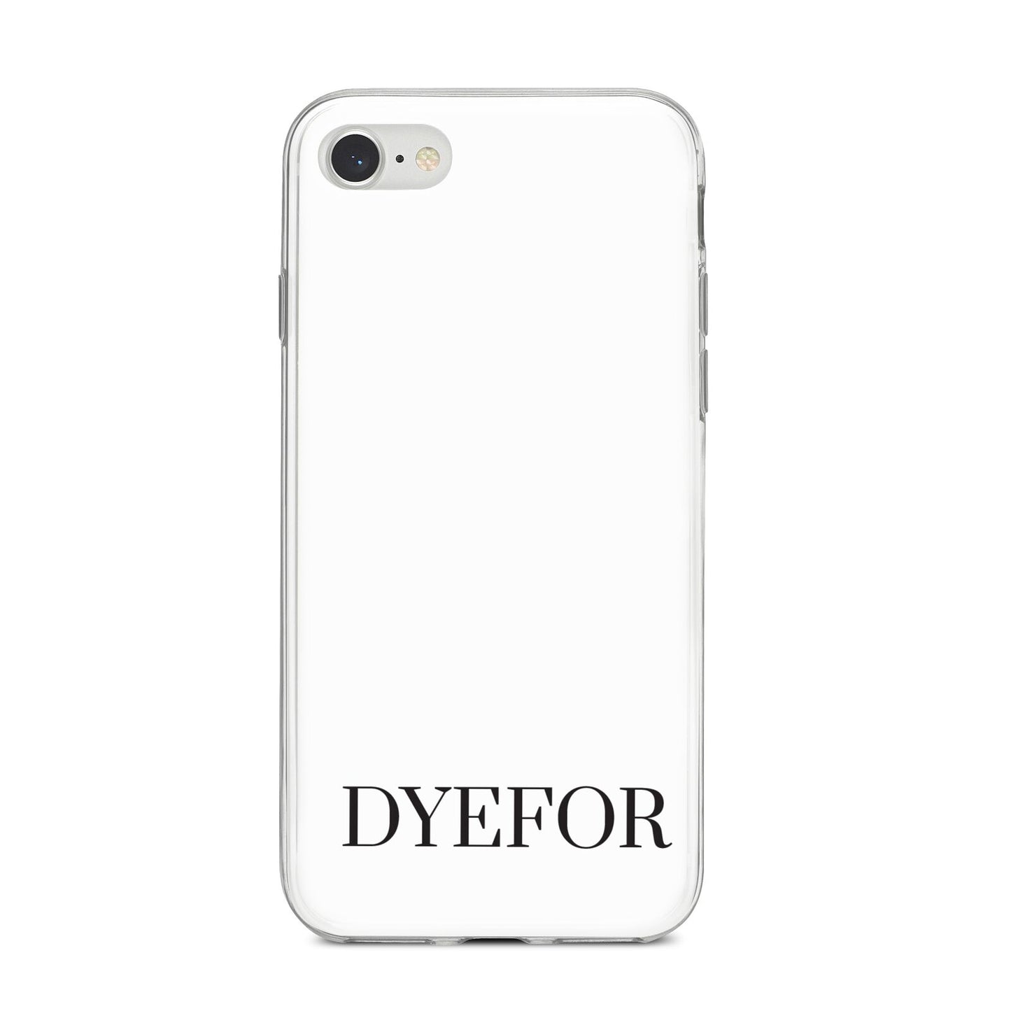 Name Personalised White iPhone 8 Bumper Case on Silver iPhone