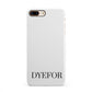 Name Personalised White iPhone 8 Plus 3D Snap Case on Gold Phone