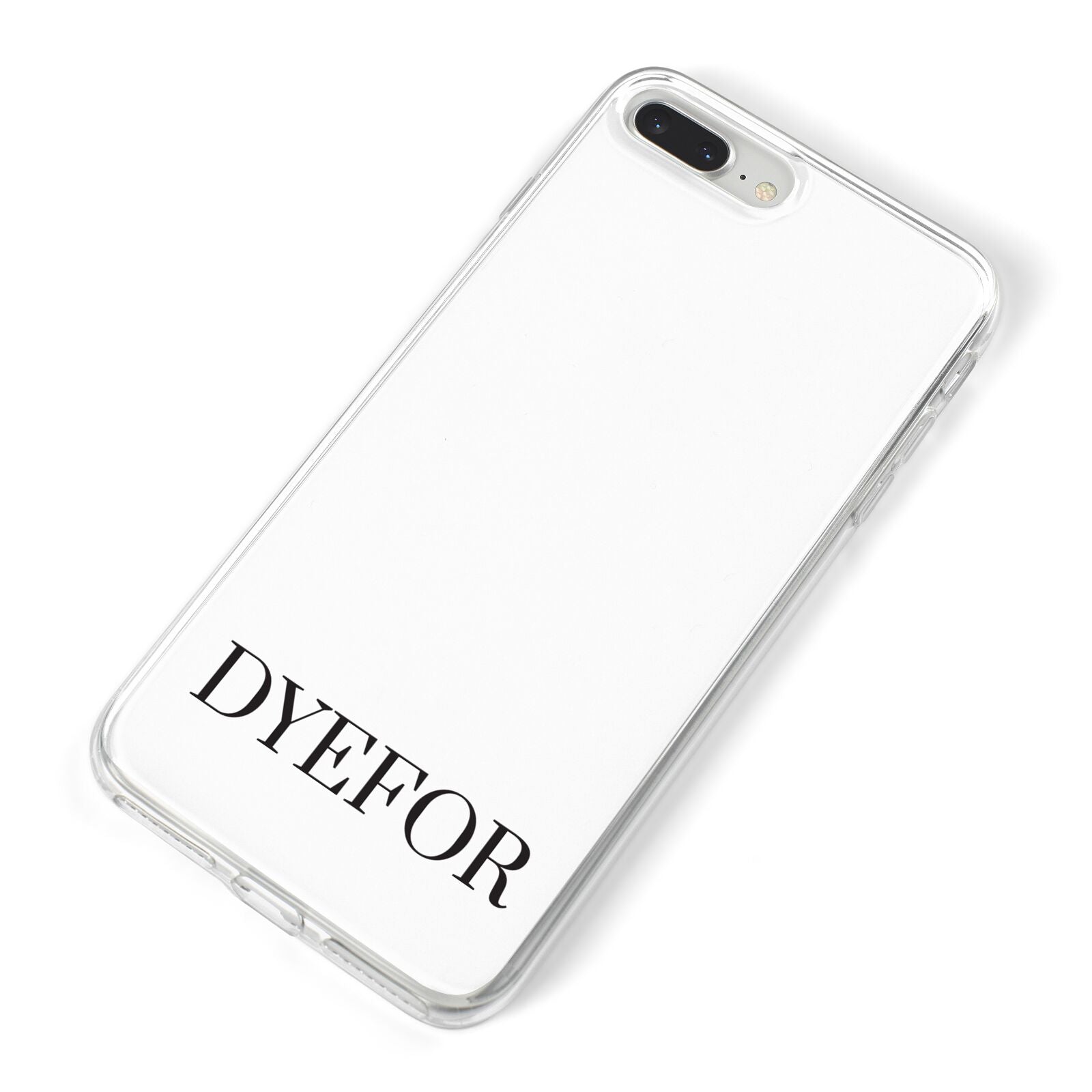 Name Personalised White iPhone 8 Plus Bumper Case on Silver iPhone Alternative Image